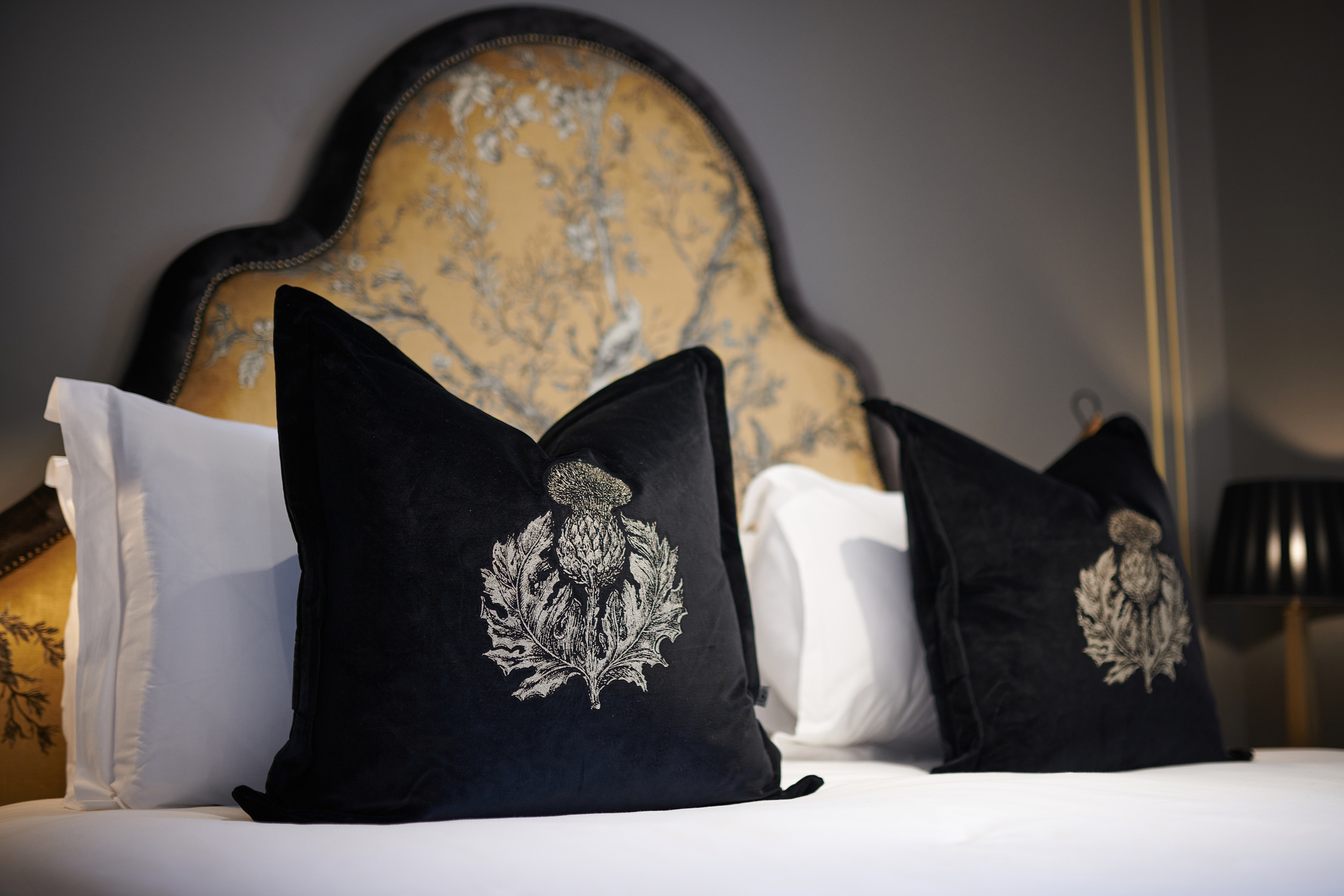 Pillows on a bed