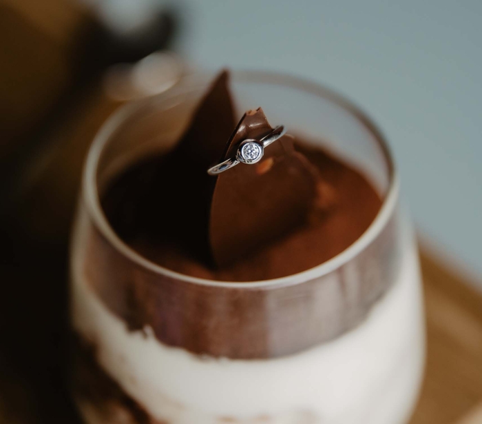 a ring in chocolate