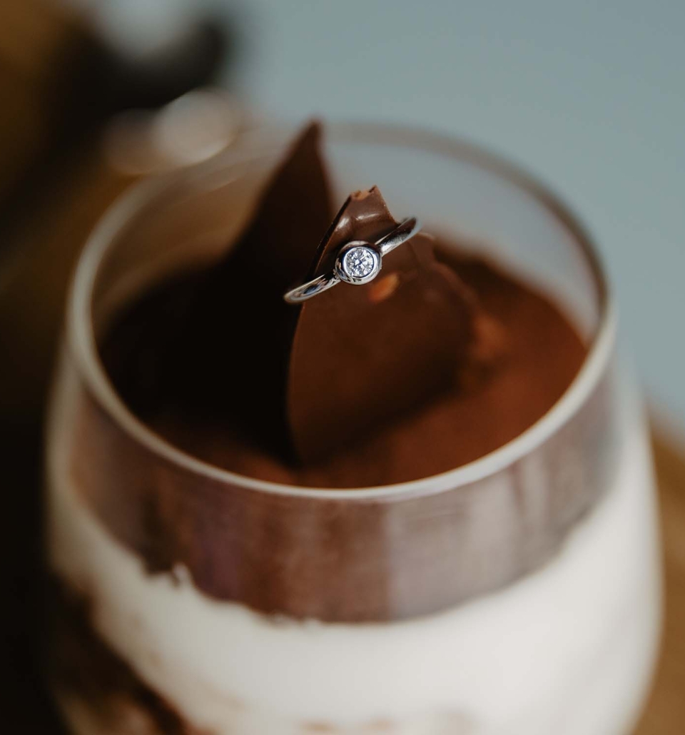 a ring in chocolate