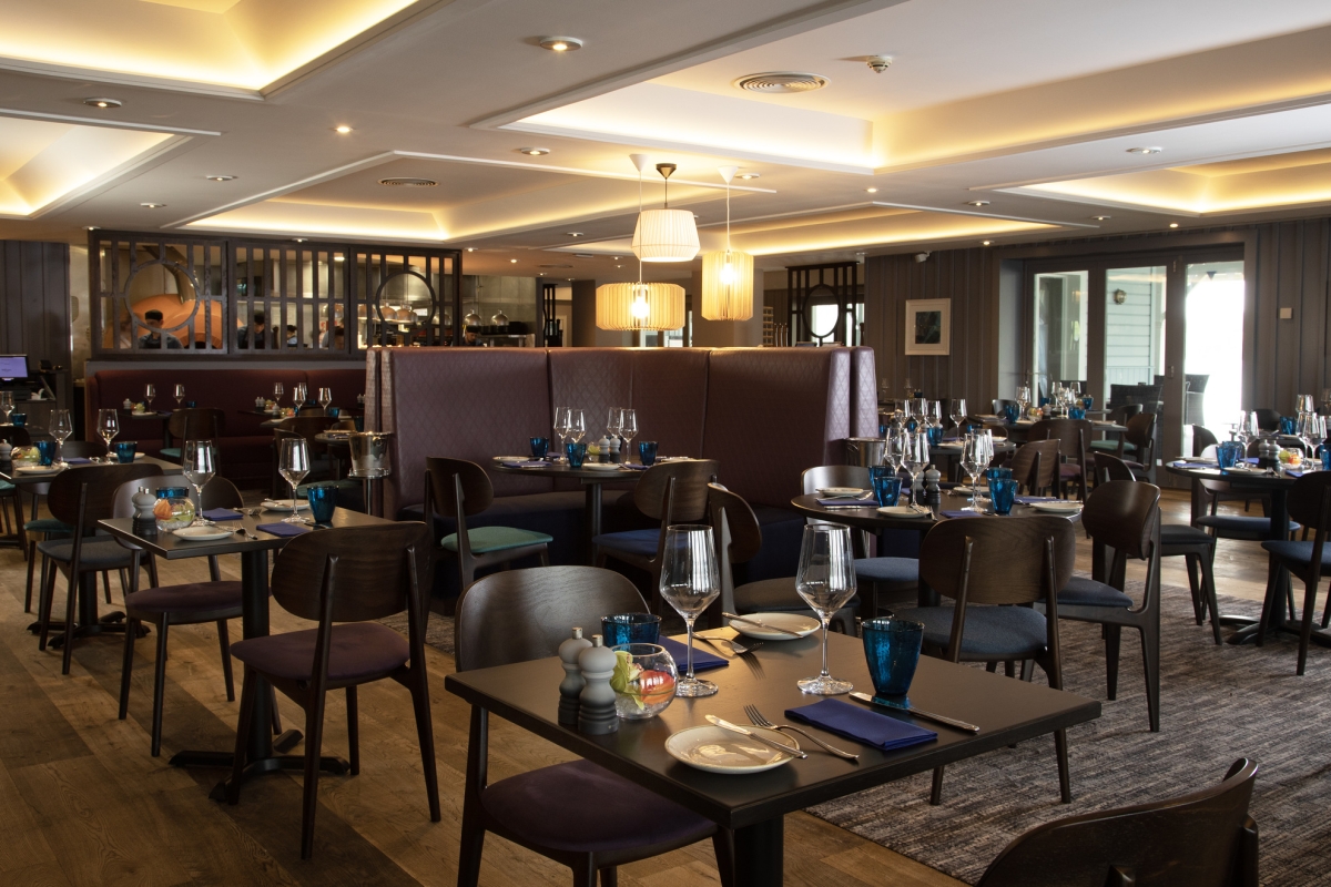 Dining area at La Vista restaurant featuring multiple seating options.