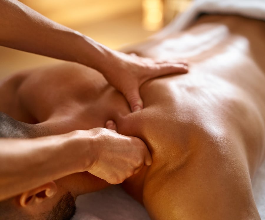 a customer having a massage