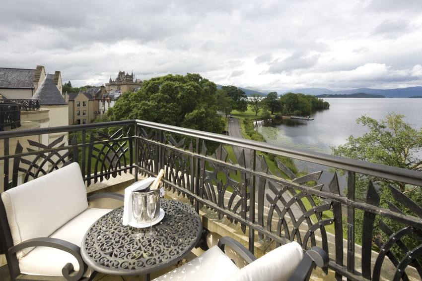 Patio view overlooking Loch Lomond.