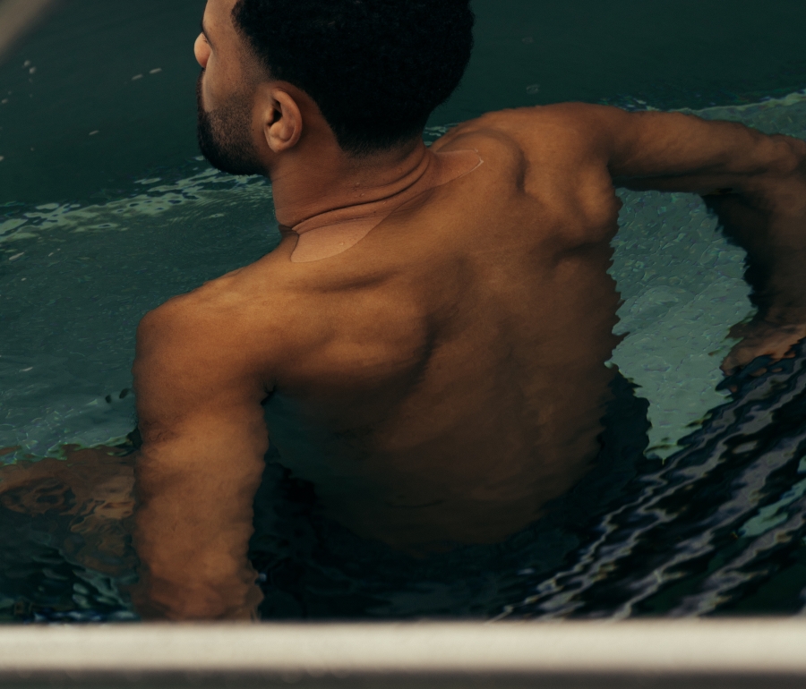 Person within the hydro pools at The Spa at The Carrick