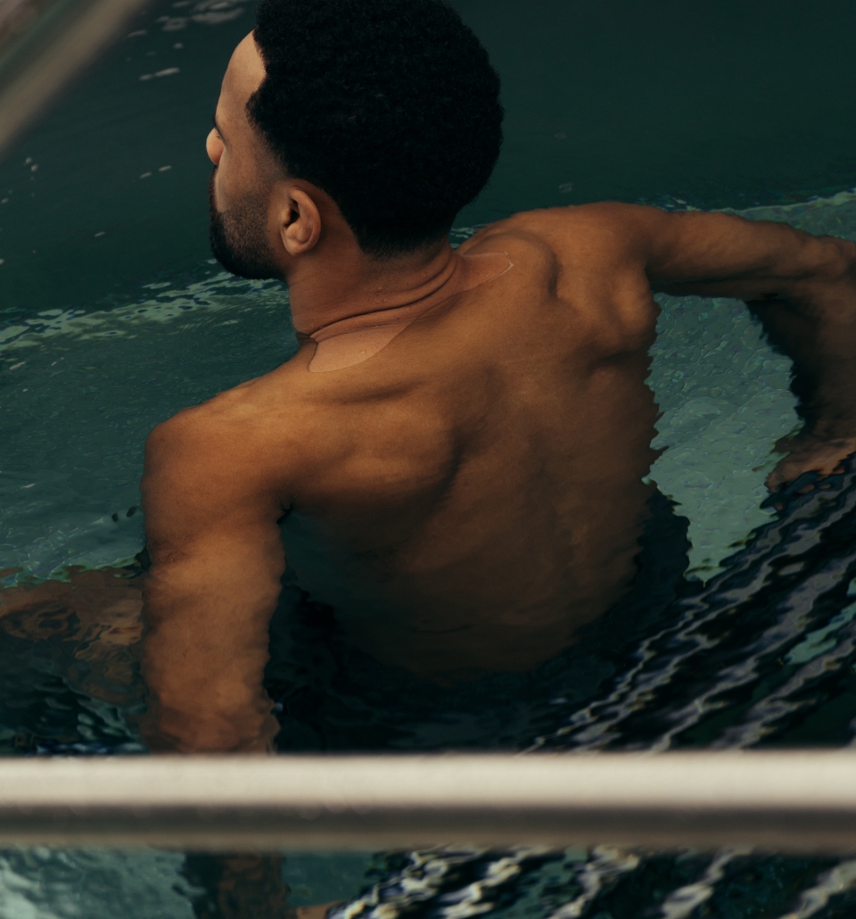 Person within the hydro pools at The Spa at The Carrick